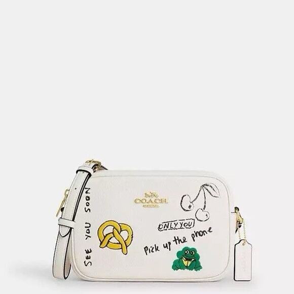 NWT Coach Jamie Camera Bag With Sketch Print Gold/Chalk Multi CAT02 - Picture 5 of 9